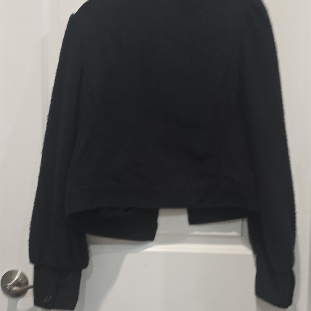 ALICE by Temperley Black Knit Sleeve Blazer - Picture 6 of 6